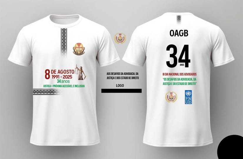 NO DIA 8 DE AGOSTO, IREMOS COMEMORAR 34 ANOS DA OAGB E III DIA NACIONAL DOS ADVOGADOS GUINEENSES, MO HOTEL ROYAL, PRESENÇA OBRIGATÓRIA DE TODOS ADVOGADOS E ESTAGIÁRIOS DEVIDAMENTE TRAJADOS DE TOGAS.